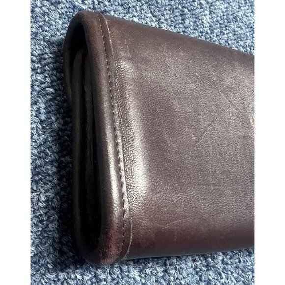 Coach Vtg Glove Tanned Mahogany Leather Multifunction Coin Purse Wallet WOW - Picture 3 of 11
